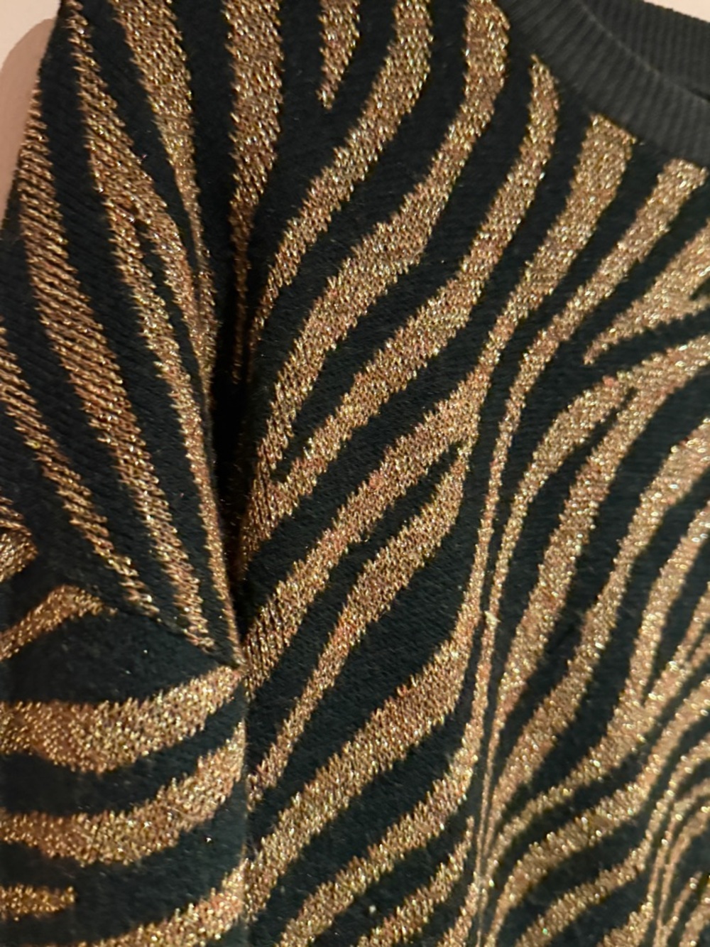 Vintage 80s metallic sweater top - Picture 2 of 3